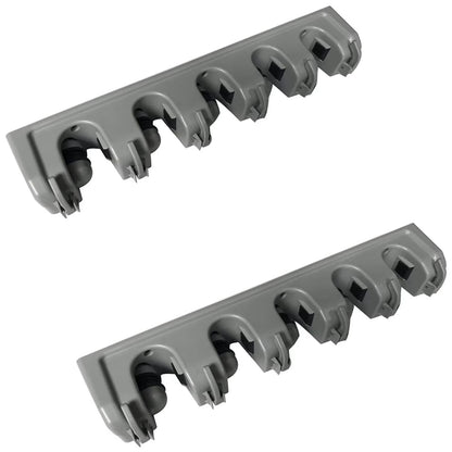 Mop and Broom Holder, Wall Mounted Garden Tool Organizer, Broom Hanger Tool Rack Storage for Kitchen, Laundr 5 Position 6 Hooks