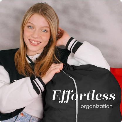 Nylon Laundry Bag - Locking Drawstring Closure and Machine Washable. These Large Bags Will Fit a Laundry Basket or Hamper and Strong Enough to Carry up to Three Loads of Clothes. (Black | 2-Pack)