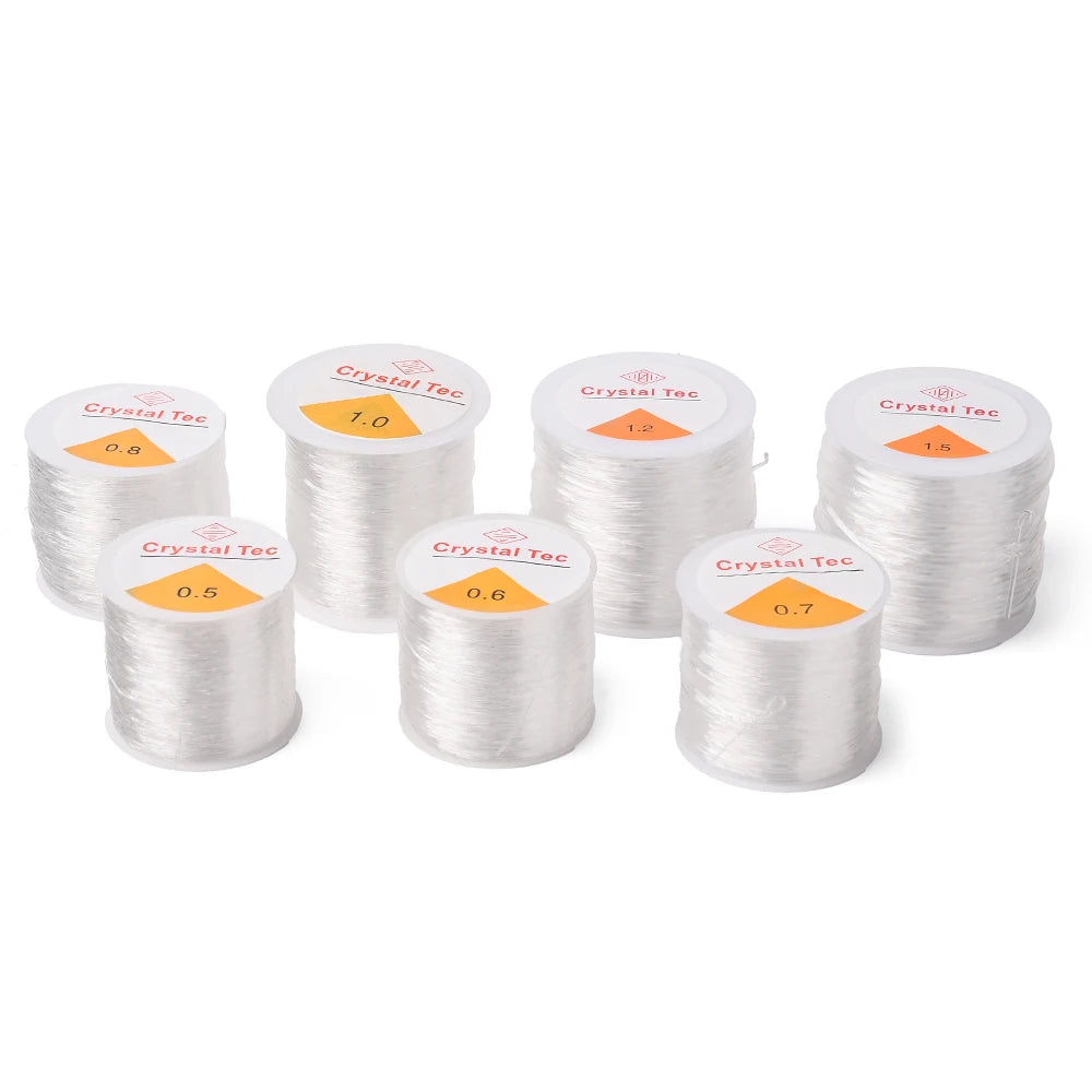 Iyoe 0.5-1.5Mm Elastic Cord String Transparent Elastic Thread for Jewelry Making Diy Bracelet Necklace Beaded Accessories