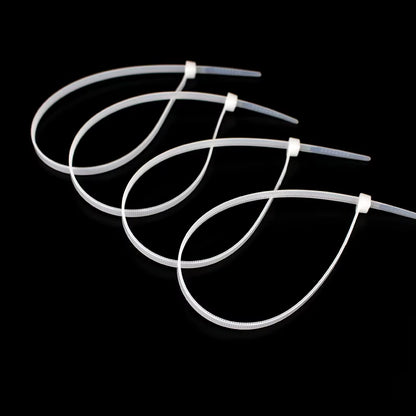 100Pcs/Bag Cable Tie Self-Locking Plastic Nylon Tie White Organiser Fasten Cable Wire Cable Zip Ties