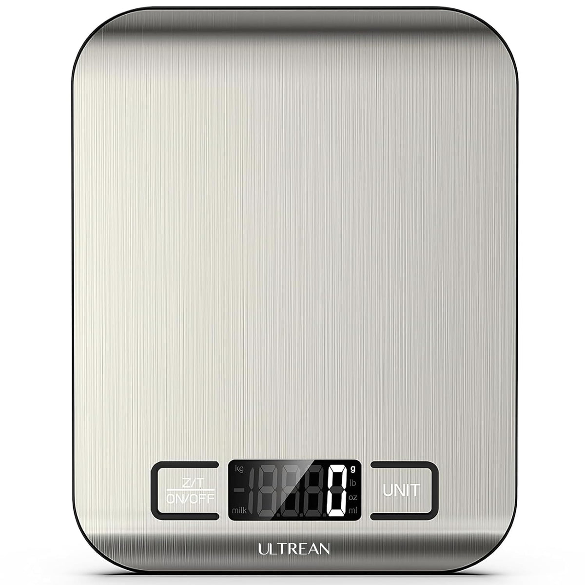 Food Scale, 33Lb Digital Kitchen Scale for Food Ounces Grams, 304 Stainless Steel, Type-C Charging and Batteries, Perfect for Meal Prep, Cooking, and Baking