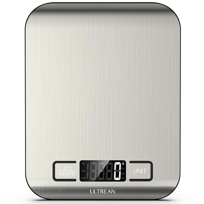 Food Scale, 33Lb Digital Kitchen Scale for Food Ounces Grams, 304 Stainless Steel, Type-C Charging and Batteries, Perfect for Meal Prep, Cooking, and Baking