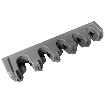 Mop and Broom Holder, Wall Mounted Garden Tool Organizer, Broom Hanger Tool Rack Storage for Kitchen, Laundr 5 Position 6 Hooks