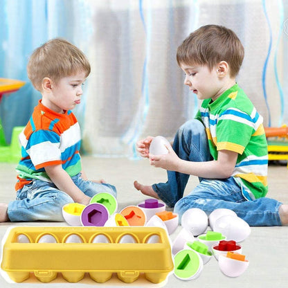 Easter Matching Eggs Connect Eggs Parlour Games Toys Gifts for 2 3 Years Old Kids Toddler Girls Boys Shape Color