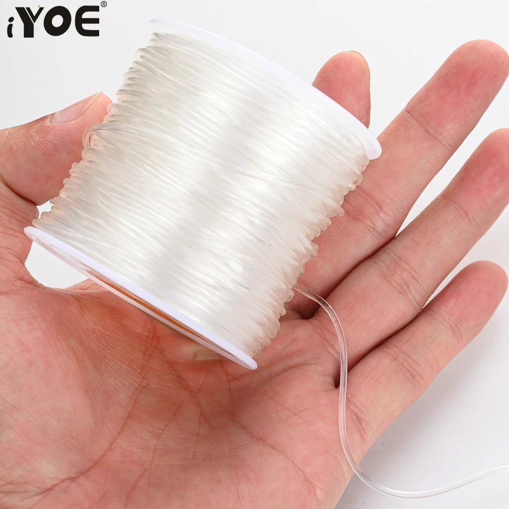 Iyoe 0.5-1.5Mm Elastic Cord String Transparent Elastic Thread for Jewelry Making Diy Bracelet Necklace Beaded Accessories