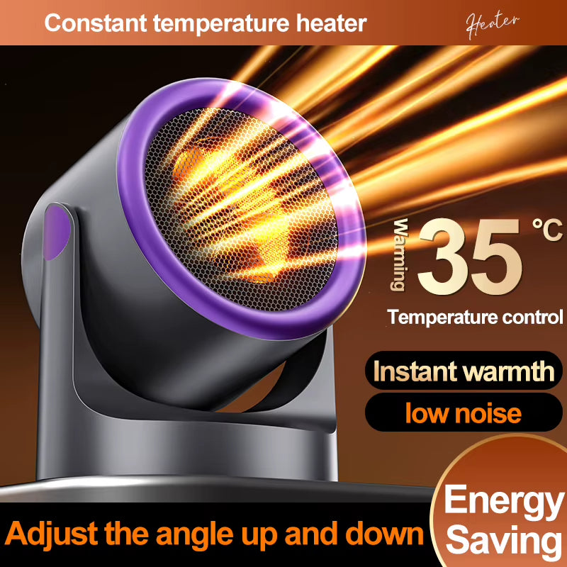 Desktop Heater Dormitory Mini Quick Heating Silent Energy Efficient Household Hot Air Blower Appliances Room Warmer for Office ﻿