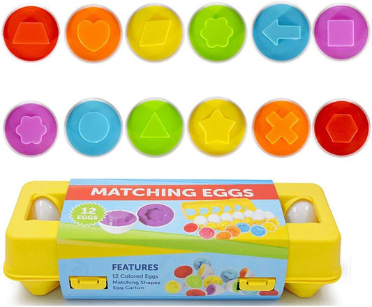 Easter Matching Eggs Connect Eggs Parlour Games Toys Gifts for 2 3 Years Old Kids Toddler Girls Boys Shape Color