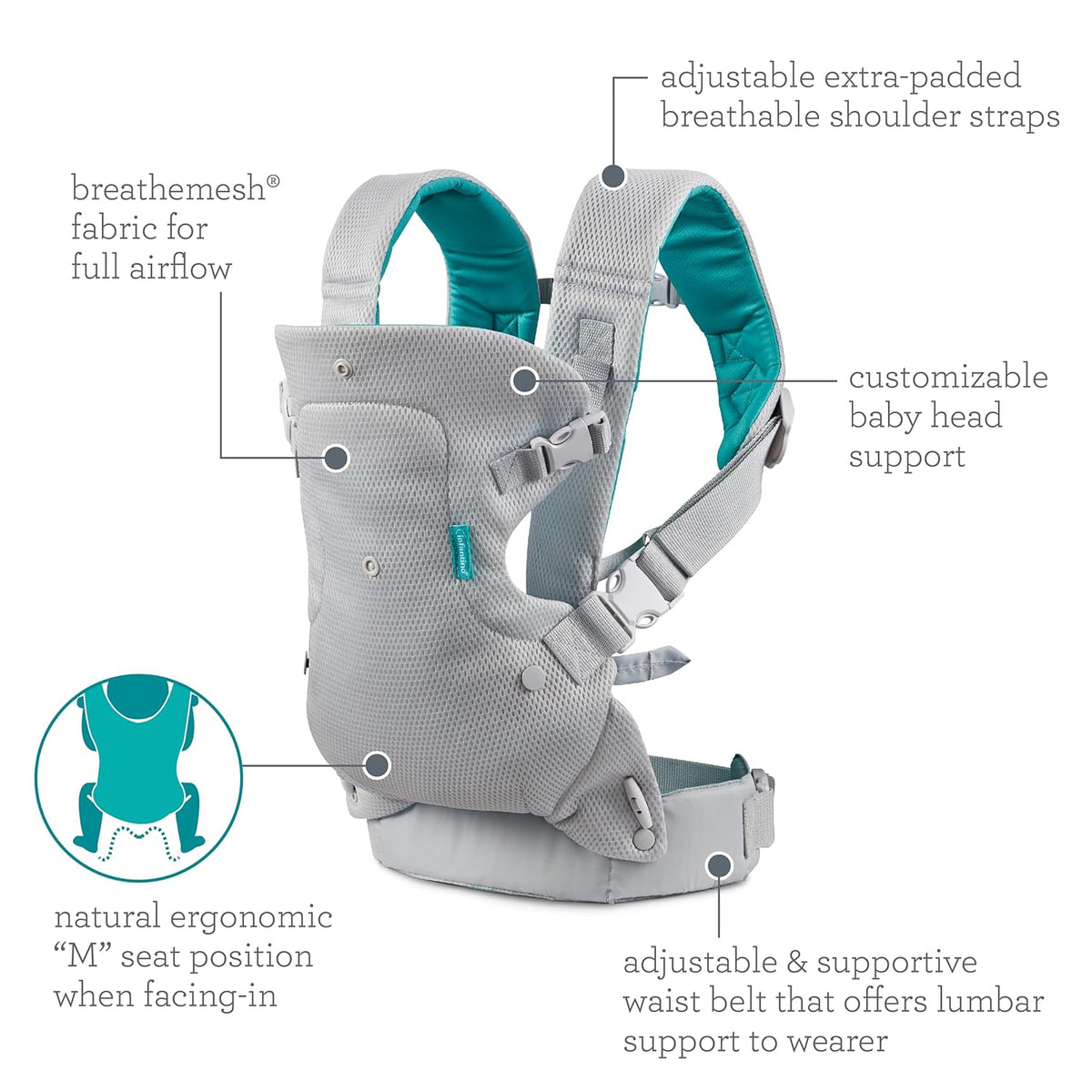 Flip 4-In-1 Light & Airy Baby Carrier Convertible Ergonmic