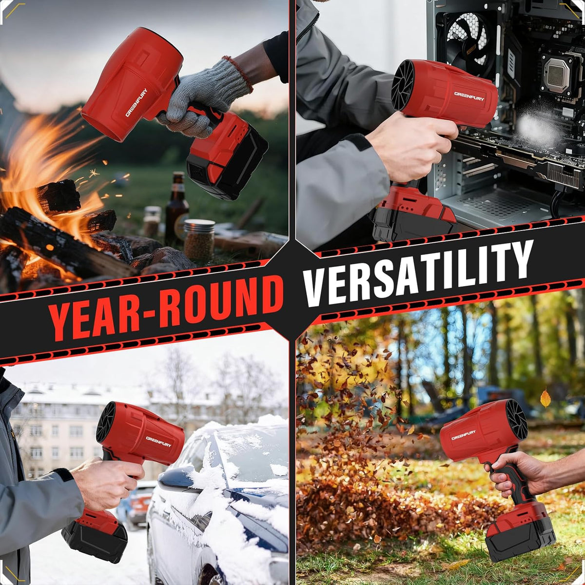 Cordless Leaf Blower Compatible with Milwaukee 18V Battery (Tool Only)