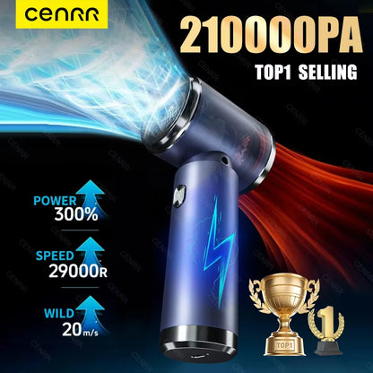 210000PA Car Vacuum Cleaner Mini Powerful Handheld Wireless Home Appliance for Blower Portable Vacuum Cleaner