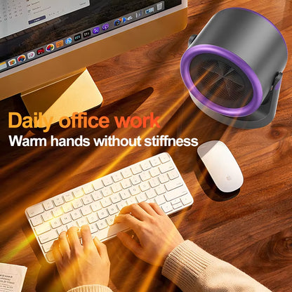 Desktop Heater Dormitory Mini Quick Heating Silent Energy Efficient Household Hot Air Blower Appliances Room Warmer for Office ﻿