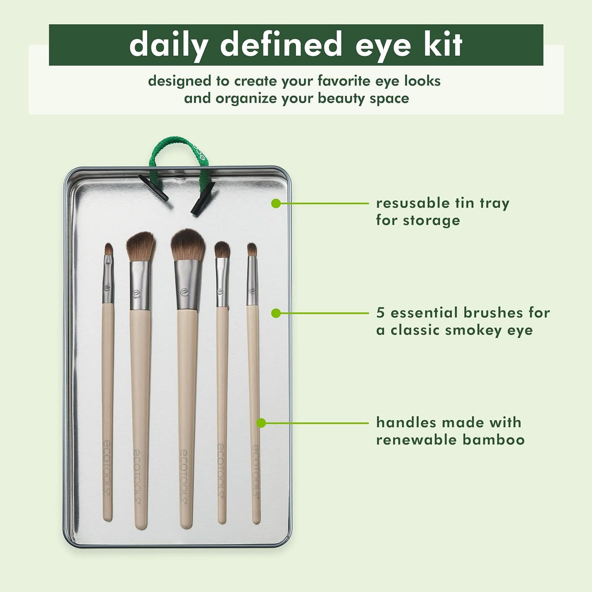 Daily Defined Eye Brush Kit, Makeup Brushes, 5 Piece Set
