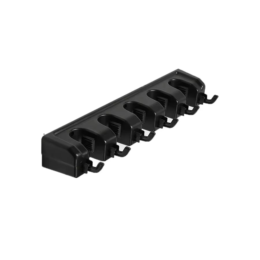 Mop and Broom Holder, Wall Mounted Garden Tool Organizer, Broom Hanger Tool Rack Storage for Kitchen, Laundr 5 Position 6 Hooks