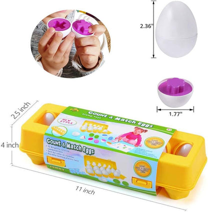 Easter Matching Eggs Connect Eggs Parlour Games Toys Gifts for 2 3 Years Old Kids Toddler Girls Boys Shape Color